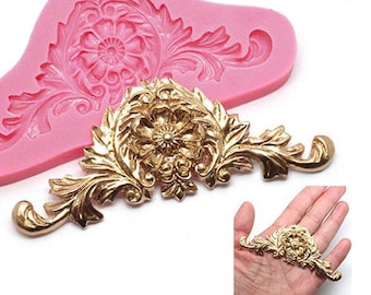 Baroque Crown DIY Sugarcraft Fondant Chocolate 3D Silicone Mold Decorating Tools Kitchen Baking Pastry Decor Decorating Wedding Mold