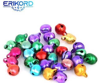 6 MM 200 Pcs/lot mélanger les couleurs perles en vrac petites grelots pour la décoration de la maison cadeau bricolage artisanat accessoires en aluminium livraison gratuite