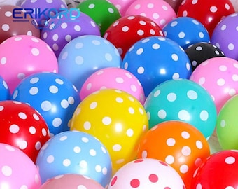 10pcs 12inch Latex Polka Dot Balloons For Party Wedding Birthday Marry Decoration Inflatable Air Balls Globos Supplies