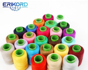 24 Color 300M Polyester Machine Embroidery Sewing Threads Hand Sewing Thread Craft Patch Steering-wheel Sewing Supplies