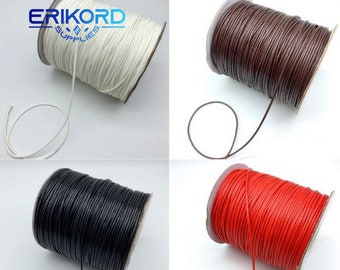 0.5mm 0.8mm 1mm 1.5mm 2mm Waxed Nylon Cord Rope Waxed Thread Cord String Strap Necklace Rope For Jewelry Making