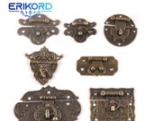 Vintage Antique Brass Wood Suitcase Box Clasp for Wooden Boxes Hook Furniture Buckle Clasp Lock Decorative Latch Hasp Brilliant Shape