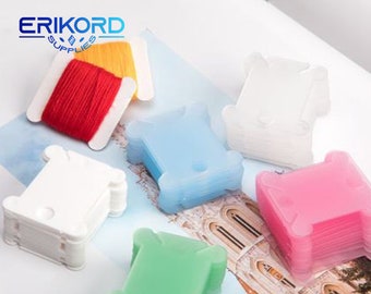 Embroidery Thread holder Floss Craft Bobbin Cross Stitch Storage Holder Plastic Sewing Thread Board Card Thread Organizer