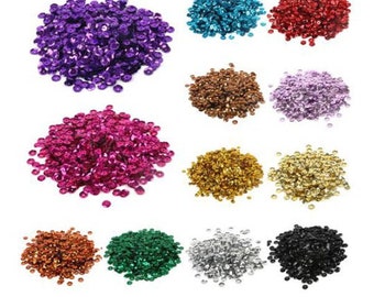 1200 pièces 6mm paillettes rondes lâches PVC paillettes artisanat pour couture décoration bricolage vêtements accessoires paillettes pour strass d'art