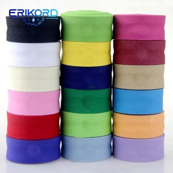 13 meters - 1'' 25mm Width Cotton Bias Tape for Craft Sewing DIY Clothing Ironed Single Fold Bias Binding Fabric Needlework Accessories Tape