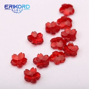 10 pçs acetato acrílico pequena flor forma contas cinco pétalas flor espaçador contas para fazer jóias hairpin pulseira colar acessórios