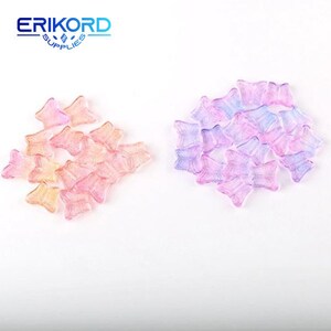 10 pçs pequena borboleta forma lampwork contas multi gradiente cor contas de vidro para colar pulseira jóias fazendo artesanal diy acessórios