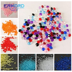 1000 STÜCKE 4,5mm Hochzeit Dekoration Handwerk Diamant Konfetti Tisch Scatters Kristallperlen Herzstück Ereignisse Party Festliche Liefert