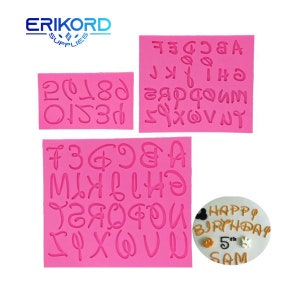 DIY letra y número molde de silicona Fondant herramientas de decoración de pasteles digitales postre Sugarcraft suministro de Chocolate envío gratis