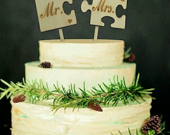 puzzle cake topper etsy