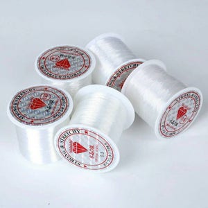 0.2/0.25/0.3/0.35/0.4/0.45/0.5/0.6mm 1 Roll Fish Line Wire Clear Non-Stretch Strong Nylon String Beading Cord Thread Jewelry DIY Bracelet image 3