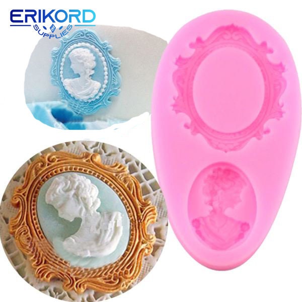 Mirror Fondant Cake Decorating Tools Frame Chocolate Mold Silicone Baking Molds Fimo Clay Candy Moulds Kitchen Accessories