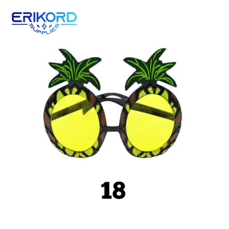 Funny Party Sunglasses Birthday Party Glasses Tropical Fancy Dress Favors Fun Summer Wedding Birthday Party Photo Booth Props Supplies 18