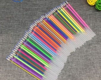 12 24 36 48 Colors/Set Flash Ballpoint Gel Pen Highlight Refill Color Full Shinning Refill Painting Pen Drawing Color Pen