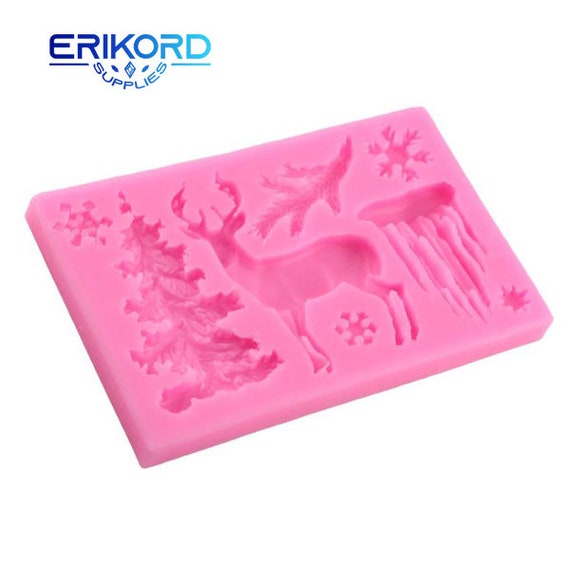 3D Christmas Snowflake Molds Silicone Chocolate Mold Candy Cookie Fondant  Cake Decorating Tools Kitchen Baking Cake
