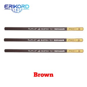 May include: Three brown pencils with gold accents and the text "Marco Raffine Sketch 7011 Resistente" on each pencil. The text "Brown" is written below the pencils.