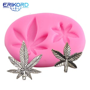 Ahornblatt Silikonform Backen Cupcake Fondant Kuchen Dekorieren Werkzeuge Marihuana Blätter Süßigkeiten Schokolade Gumpaste Form