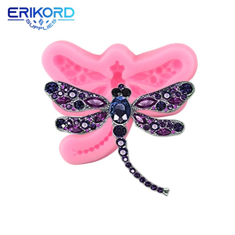 3D Dragonfly Silicone Mold Cupcake Topper Fondant Cake Decorating Tools Jewelry Resin Clay Molds Candy Chocolate Gumpaste Moulds image 1