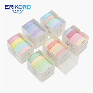 5 stuks decoratieve washi tape DIY regenboog sticker maskeerpapier set voor doe-het-zelf ambachten planners plakboeken tijdschriften kaarten