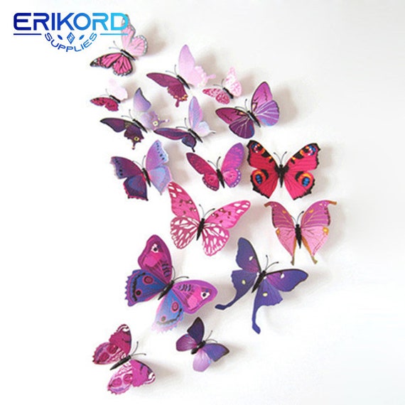 Stickers à Aimant Papillon 3D Couleur