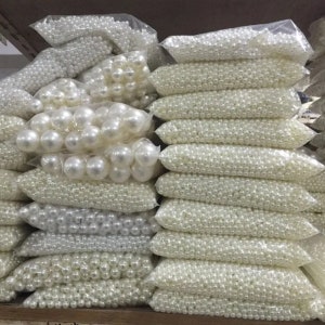 3/4/5/6/8/10/12-30mm with Hole Garment Pearls Acrylic Imitation Pearl Beads for DIY Sewing Clothing Decoration Handmade Crafts Accessories