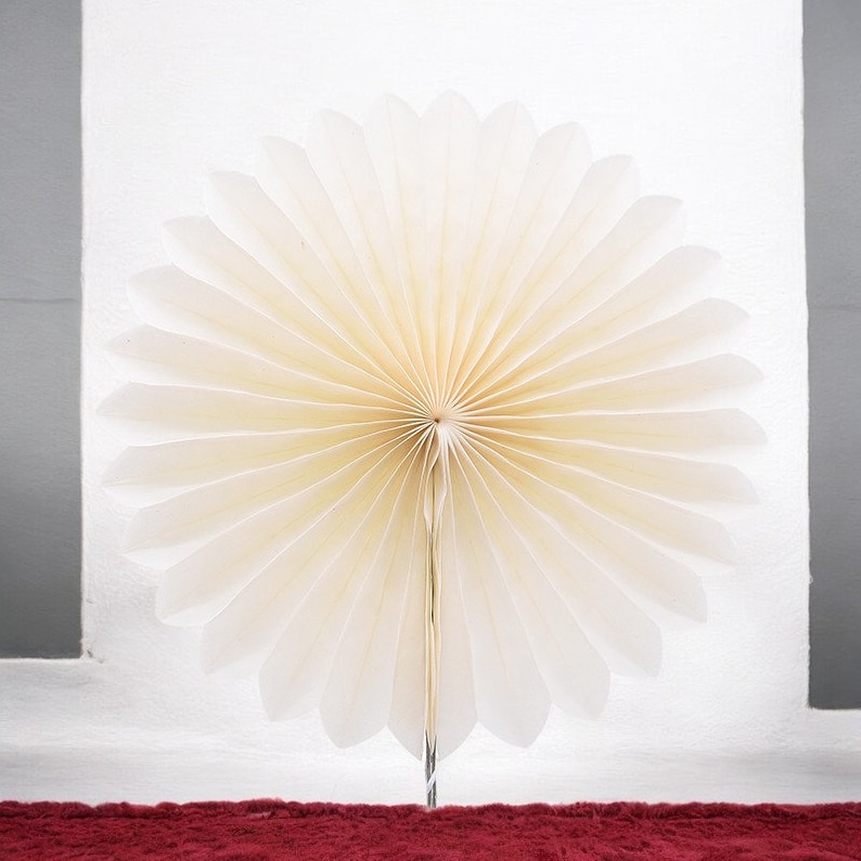 5pcs 10/15/20/25cm Paper Fan Pinwheel Round Lantern Giant Paper Flowers ...