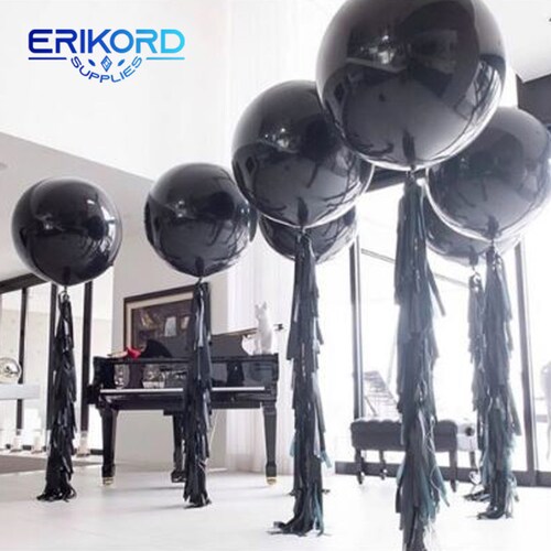 5pcs 36 Inch Big Black Latex Balloons Helium Inflable Blow up Etsy