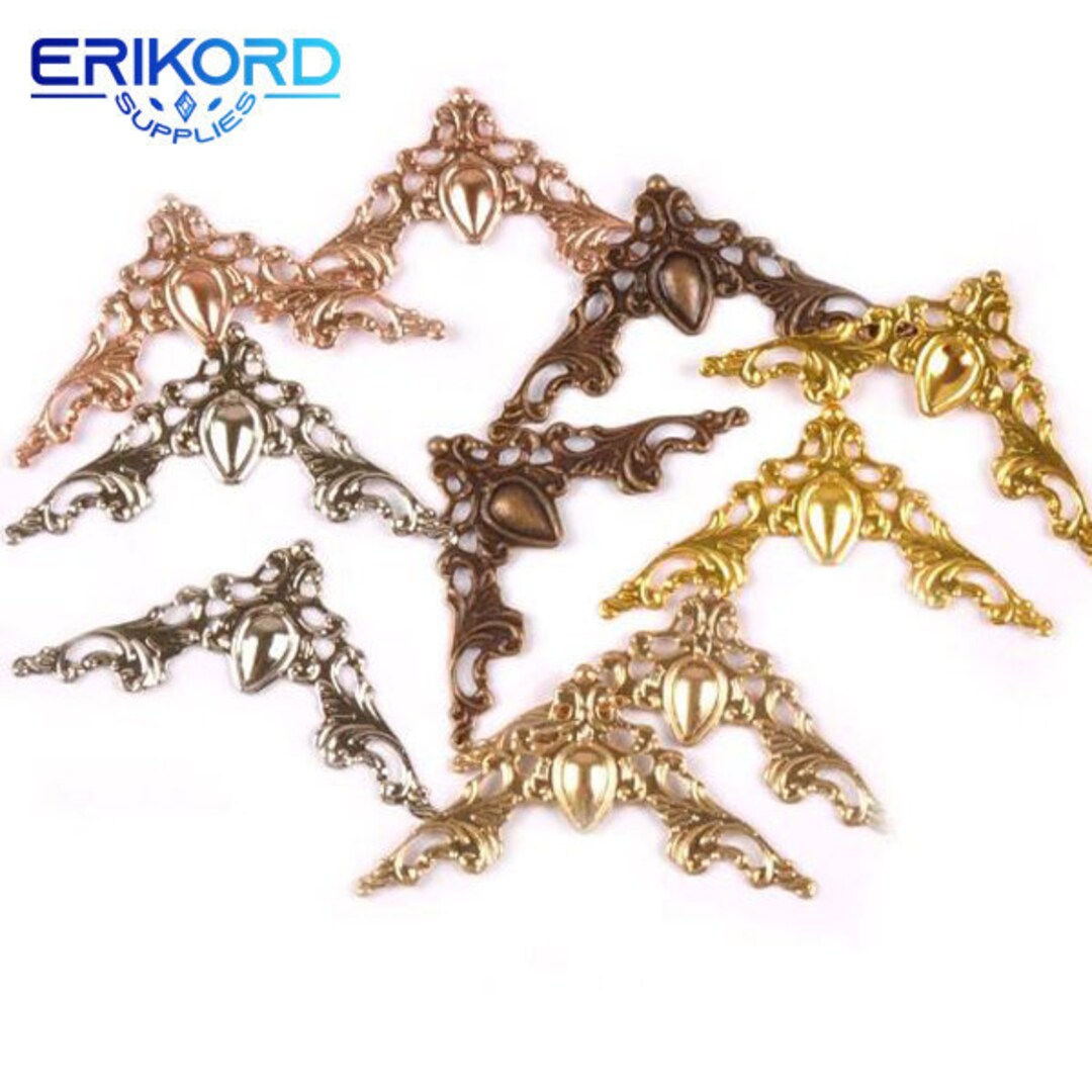 20pcs 40x40mm Metal Corners Protector Cover for Books Decorative ...