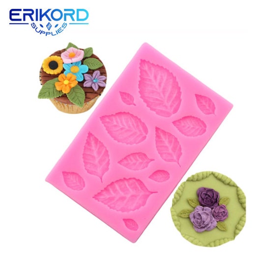 Sugarcraft Leaves Silicone Mold Candy Polymer Clay Fondant Mould Cake  Decorationg Tool Flower Making Gumpaste Rose Leaf Molds 