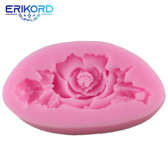 3D Rose Flower Silicone Fondant Mold Cake Decor Chocolate Sugarcraft Baking Q 