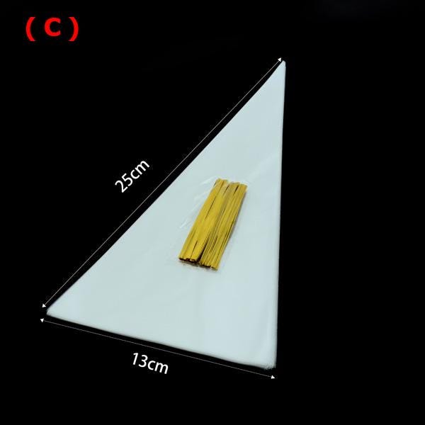 100 Sacchetti Trasparenti Per Caramelle A Forma Di Cono 25x13 Cm Con Lacci Per Dolci E Dolcetti~p139353254