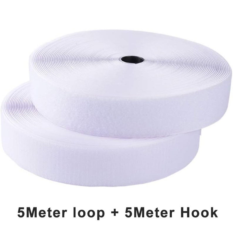 5 metri cucire sul nastro a strappo nylon non adesivo cinghie di fissaggio nastro in tessuto nastro ad incastro accessori per cucire fai da te White