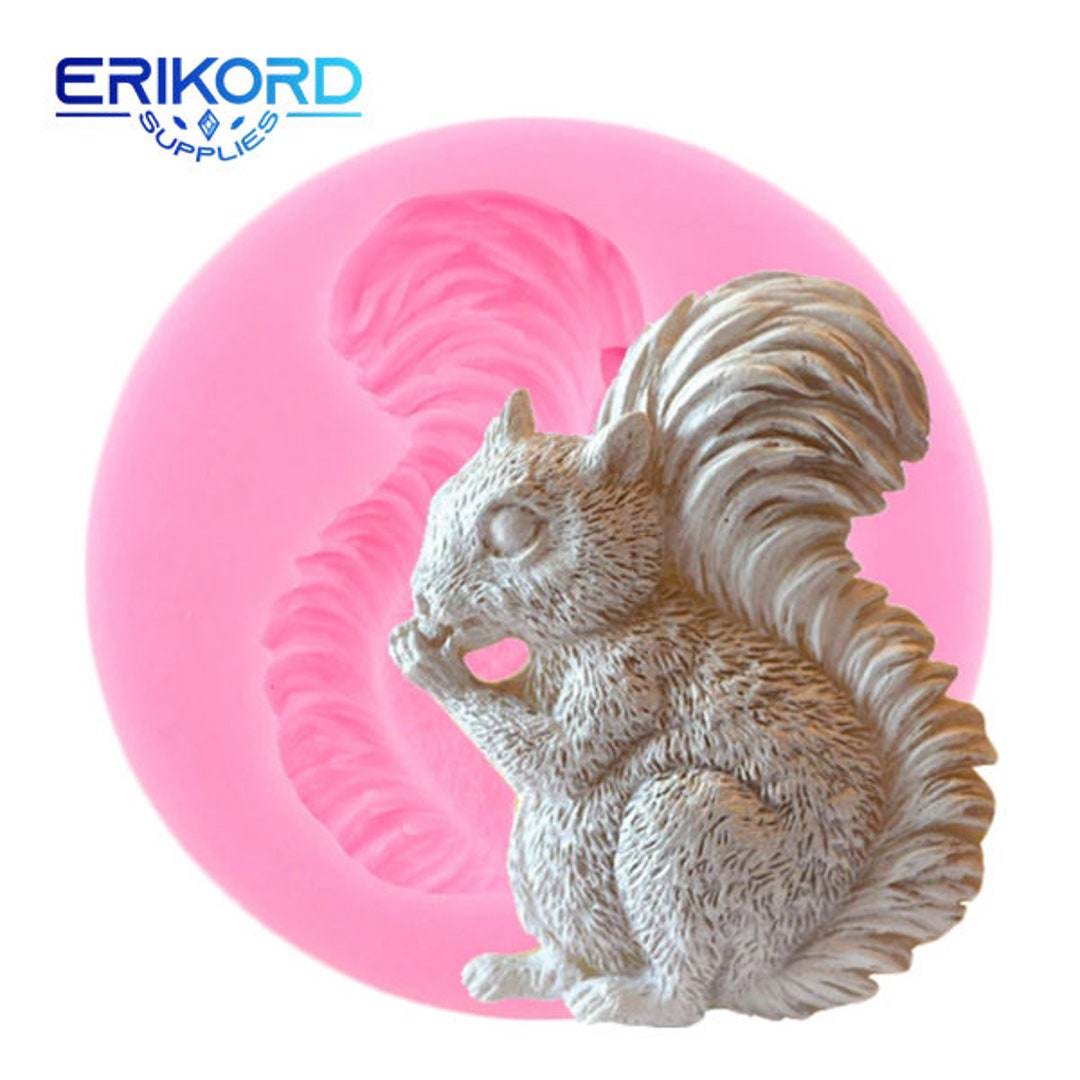 3D Squirrel Silicone Mold Animals Chocolate Fondant Mould Christmas