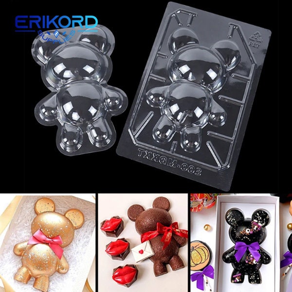 Gummy Bear Mold Silicone Chocolate Mold with Dropper DIY  Dinosaur/Bear/Heart and Mini Donuts Valentine's Day Party Baking Mold -  AliExpress
