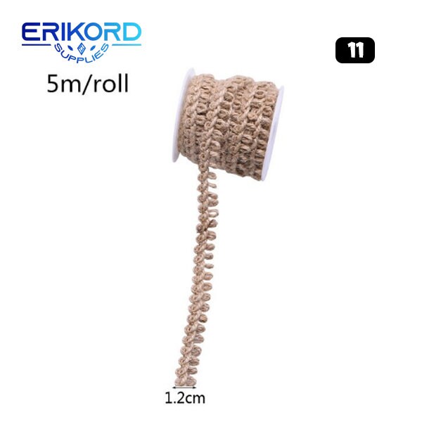 5-10m Natural Vintage Hand Weaving Burlap Jute Cord Hemp Rope Gift ...