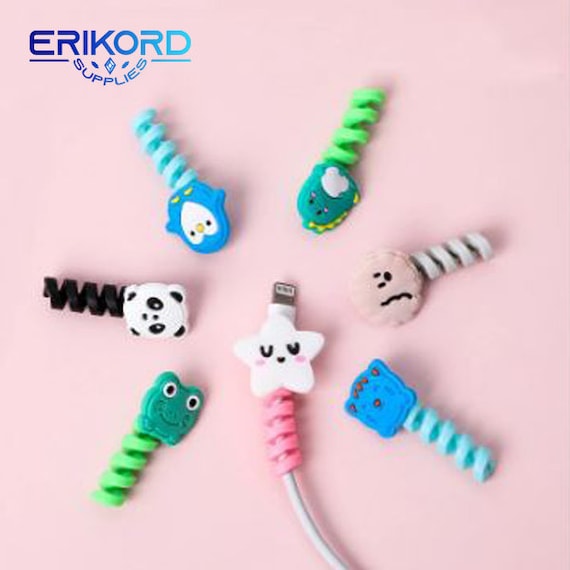 Cable Bites Animals 20 Pcs Adorable Animal Cable Protectors - Save Your IPhone Chargers! Cat Cord Protector