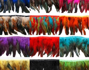 Free Shipping! 10 Meters 12 Color Natural Rooster Feathers Ribbon Pheasant Feather Trim For Wedding Party Decoration DIY Clothing Accessory