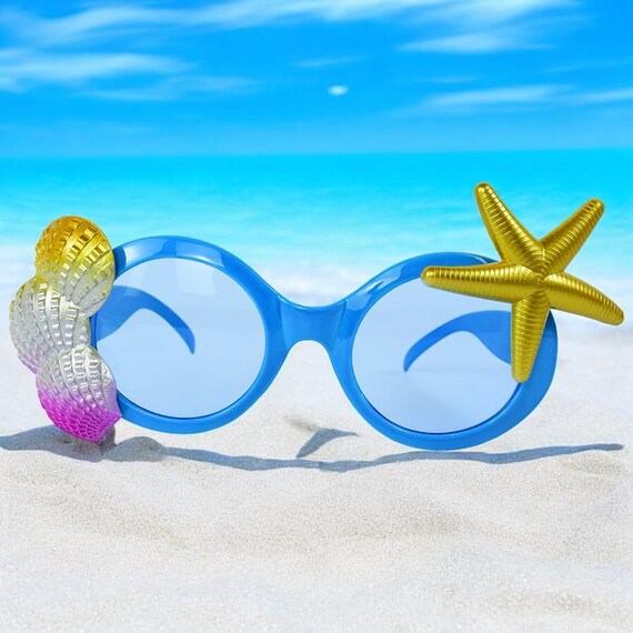 Party Glasses, 9Pairs Summer Pool Tropical Beach Funny Glasses Women Glasses For Luau Party Favors Crazy Glasses Silly Glasses * Luau Decorations * Party Supplies Summer Stuff Giant Glasses Hawaii