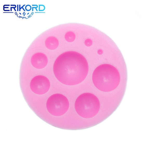 Round Shape Flower Molds Silicone Soap Candle Mold Polymer Clay Tool DIY  Cake Decor Chocolate Candy Cookie Baking Mould