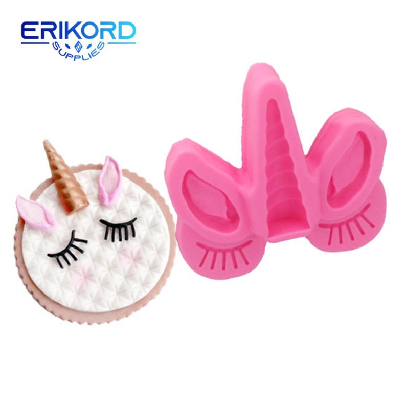 3D Unicorn Ear Eyes Sugarcraft Silicone Mold Fondant Mould - Etsy