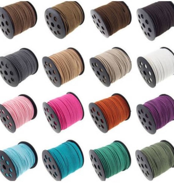 Multi Color 5mm Faux Suede Leather Cord DIY Cord Supplies 100 meters