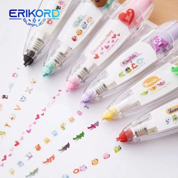 Type Decorative Correction Tape Scrapbooking Diary Stationery School Office Supplies Correction Tape Sticks Adhesive Tape Durable