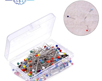 100/50pcs 32/38mm Ball Glass Head Pins Multi Color Sewing Pins Straight Quilting Pins for Dressmaker Jewelry Decoration Push Straight Pins