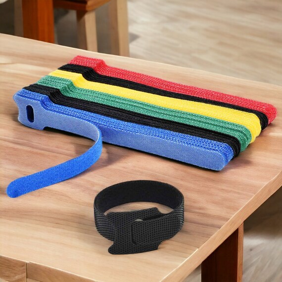 20 Stück Wiederverwendbare Kabelbinder Aus Nylon – Mit Klettverschluss, 4 Größen, Für Kabel & Ordnung