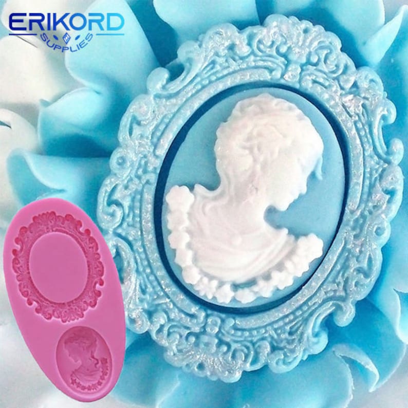 Oval Cameo & Oval Frame Fondant Mold Miniature Frame Silicone Etsy