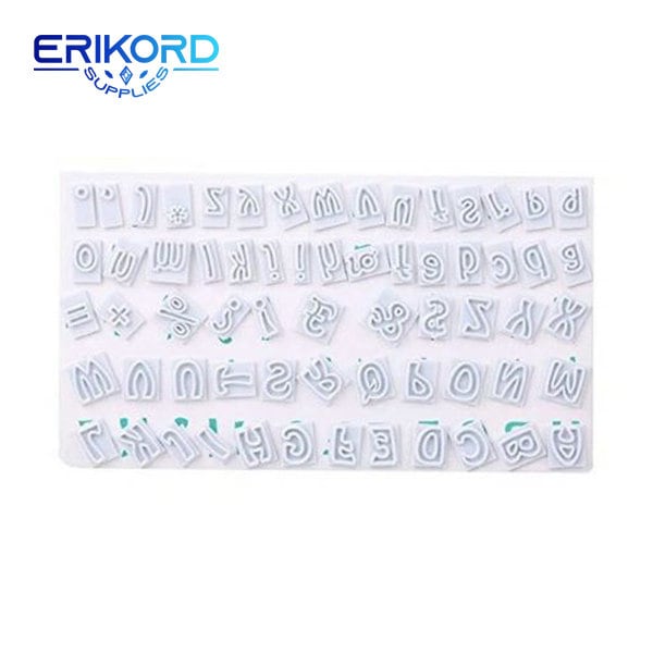 64PCS Plastic Alphabet Cookie Cutter Set Fondant Cutters Mold Upper and ...