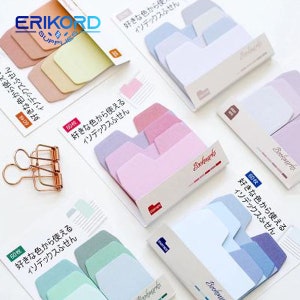 Index Divider Sticky Notes Paper Tabs, Self Adhesive Memo Pads, 60 Blank Notes per Pack, Assorted Size, Free Shipping