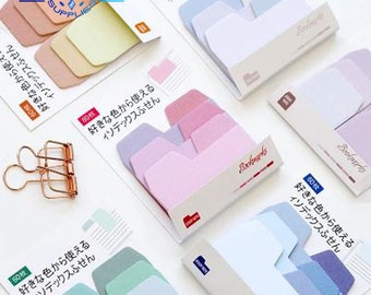 Pestañas de papel de notas adhesivas divisoras de índice, blocs de notas autoadhesivos, 60 notas en blanco por paquete, tamaños surtidos, envío gratis