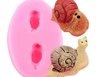 3D Snails Silicone Mold Cupcake Topper Fondant Molds Cake Decorating Tools Resin Candle Mould Candy Chocolate Gumpaste Moulds