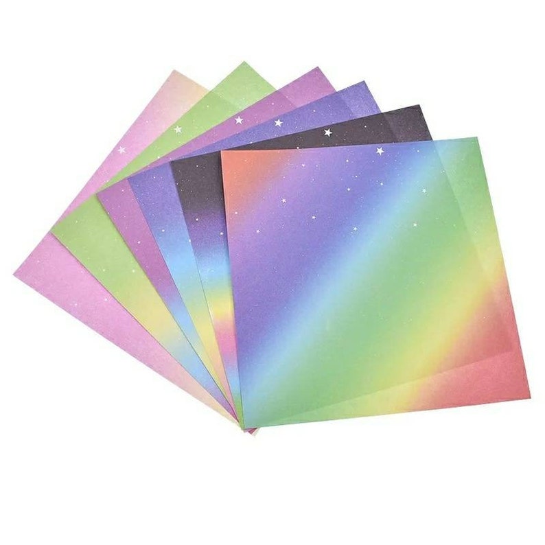 Free Shipping 48 Sheets Multicolor Gradients Colored Rainbow Origami Paper Single Sided Square Kids Art Crafts Scrapbooking Origami Crafts